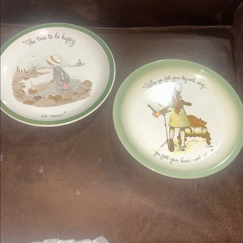 Vintage Collectors Edition Holly Hobbie Plates (2 plate bundle)